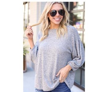Oversized Brushed Knit Top